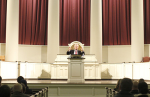 John Bolton, former United States ambassador to the United Nations, spoke to members of the SU community Tuesday night in Hendricks Chapel. Bolton served as a UN ambassador under President George W. Bush from August 2005 to December 2006. 