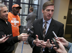 Mark Coyle talked about his travel plans for the Final Four, Jim Boeheim's contract and women's basketball attendance prior to Syracuse's men's and women's basketball teams going to the FInal Four. 