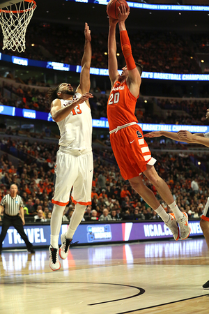 Tyler Lydon held his own against one of the ACC's best bigs in Anthony Gill on Sunday en route to Syracuse's Elite Eight win.