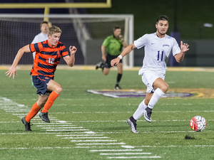 John-Austin Ricks played significant minutes on defense Tuesday night. For the second time since Sept. 9, the Orange allowed two or more goals.