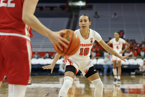 Syracuse went almost perfect from the free throw line and scored 25 points off steals.