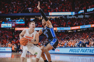 Buddy Boeheim finished the game with a team-high 23 points after struggling against Duke last month. 