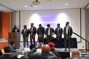 Following a jacket ceremony, MCI seniors were given graduation stoles and a $250 gift card to Men’s Warehouse. The gift helps provide access to professional attire as they embark on their career paths, Aaron Knighton said.