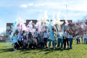 Organizers along with attendees relished throwing colored powders and spraying water to welcome the spring season.