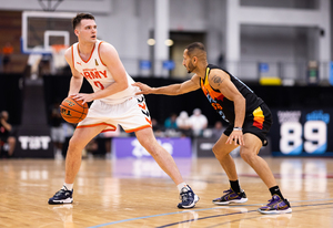 Jimmy Boeheim totaled eight points in his first career game in The Basketball Tournament.