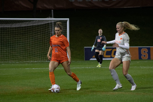 Jenna Tivnan (pictured No. 11) scored her second goal of the season and Syracuse's only goal of its 1-1 draw against Clemson.