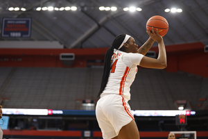 Dariauna Lewis grabbed 14 rebounds in the loss to Georgia Tech.