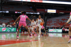 Dariauna Lewis notched her ninth double-double of the season.