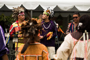 On Monday, members of the Syracuse came together in front of Hendricks Chapel for the Haudenosaunee Welcome Gathering. Two speakers delivered traditional speeches and ended with a communal circle dance.