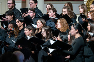 Concert Choir performs at the Malmgren Concert Series. For 