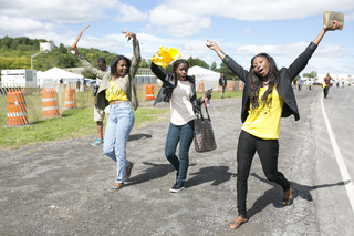 University Union, the organizer of the event, handed out free tank tops at the entrance to the festival.