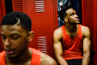 Brissett and Howard were all smiles in the locker room after the win, which earned SU a first round NCAA Tournament berth. 