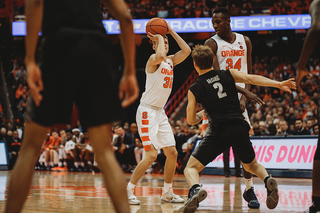 The Orange was 1-for-14 in the first half from deep. “Our offense just wasn’t there,” Boeheim said.