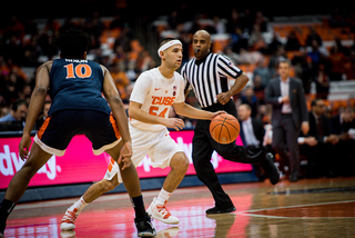 Senior walk-on guard Ky Feldman played two minutes at the end, with UVA up by more than 20 points. 