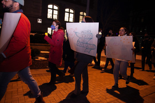 Participants marched all across campus spreading awareness for sexual violence and showing support for survivors. 